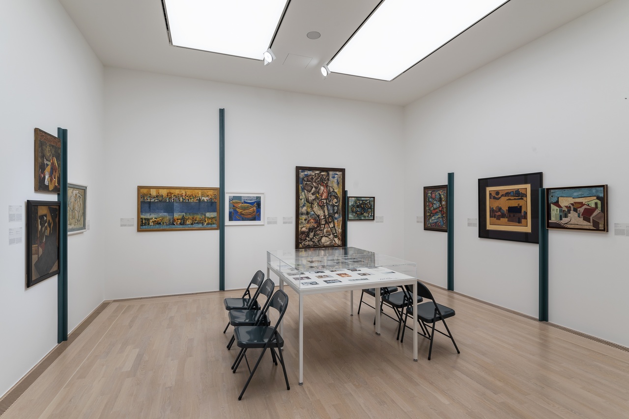 „Gruppendynamik – Kollektive der Moderne“, Städtische Galerie im Lenbachhaus und Kunstbau München, 2021, Ausstellungsansicht