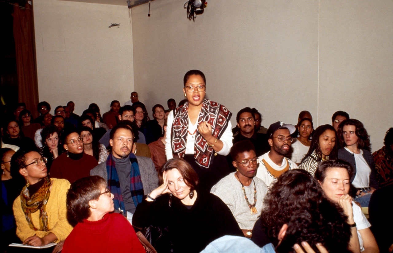 Lyle Ashton Harris, „Ektachrome Archive (New York Mix)“, 2017 (Kinshasha Conwill at the Black Popular Culture conference, Dia Art Foundation, New York, 1991)