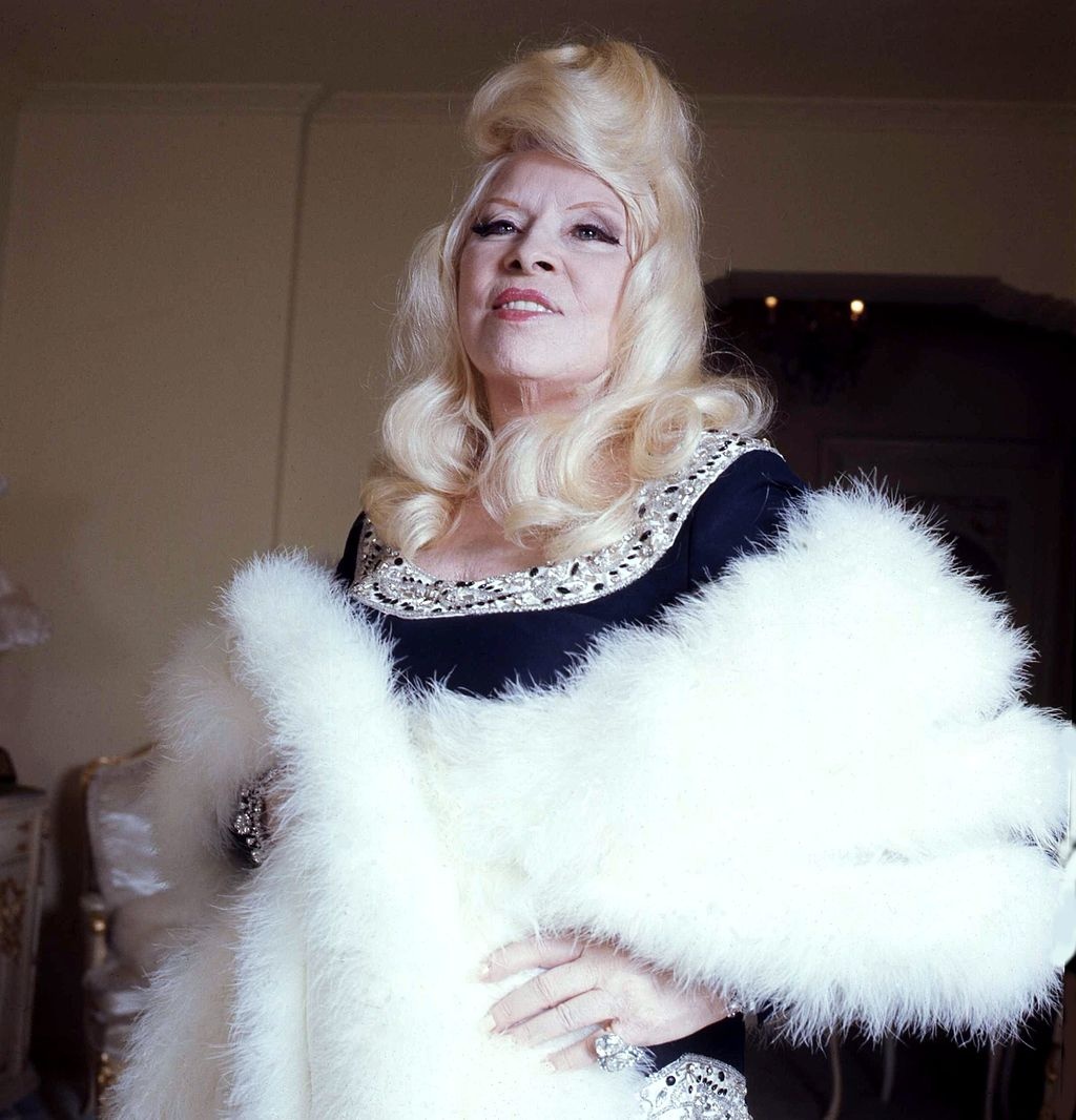 Mae West in her apartment in Los Angeles, 1973