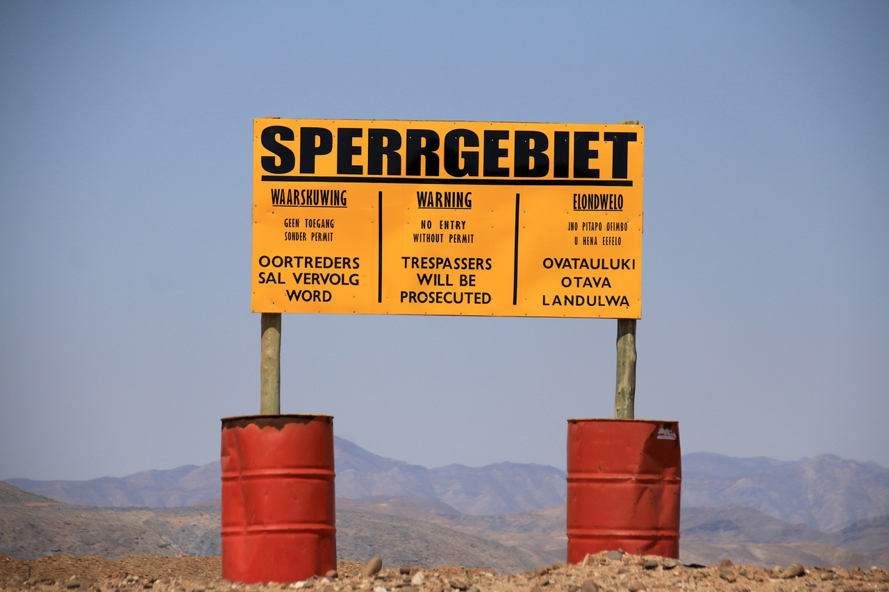Warning sign / Warnschild, Tsau //Khaeb National Park, 2018