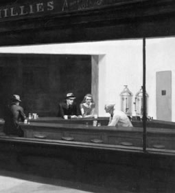 Edward Hopper," Nighthawks" (Ausschnitt), 1942