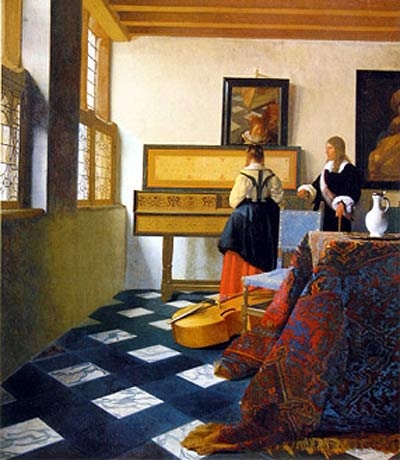 Die Musikstunde (Herr und Dame am Virginal)", um 1662