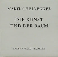 Martin Heidegger, "Die Kunst Und Der Raum", 1967, Plattencover, Rückseite