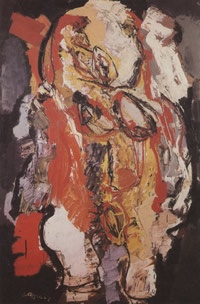 Karel Appel, "Barbarischer Akt", 1957