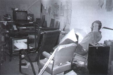 Bruce Nauman in seinem Atelier in Las Madres, New Mexico, 1997