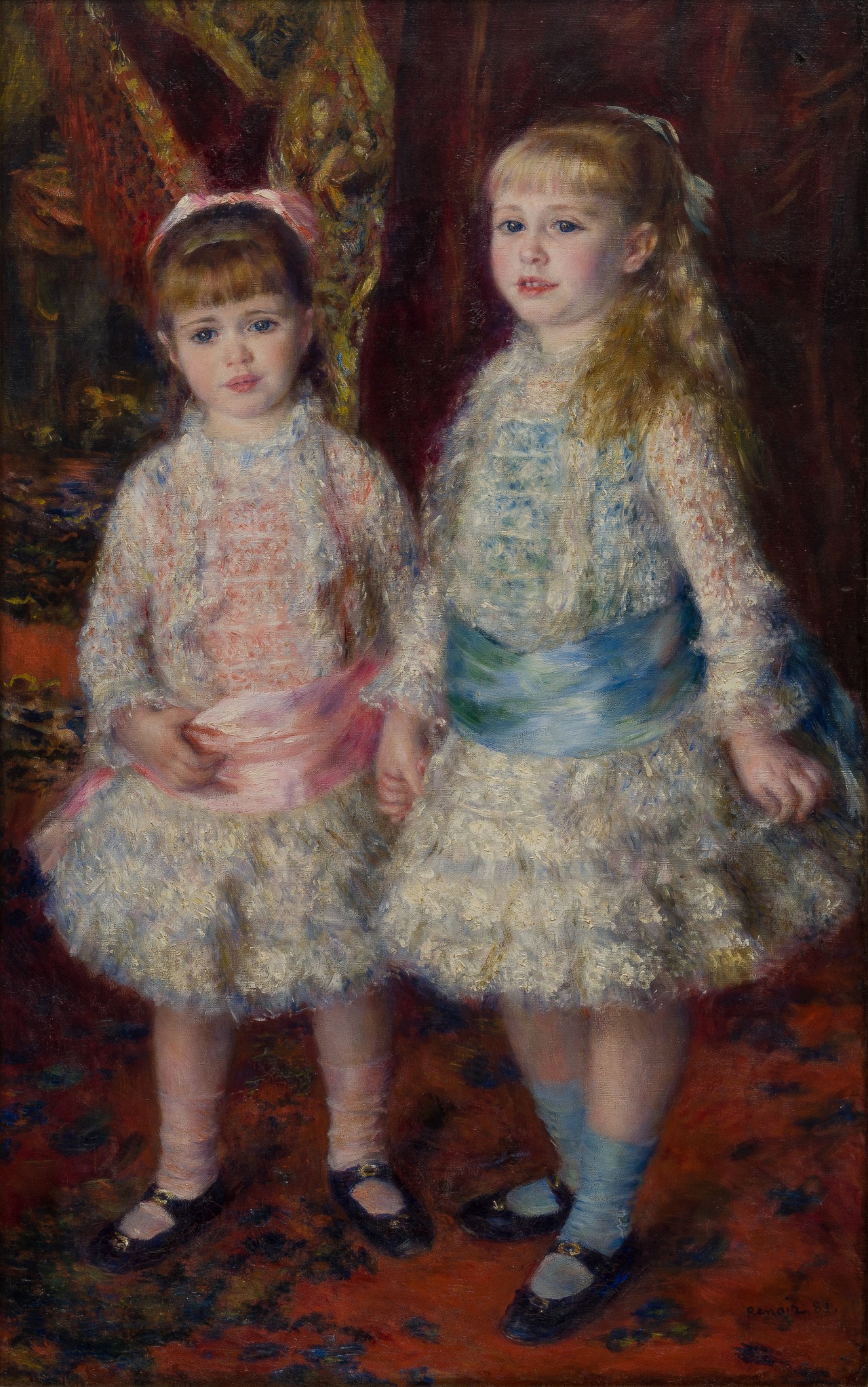 Pierre-Auguste Renoir, “Rose et bleu - Les Demoiselles Cahen d'Anvers (Pink and Blue - The Cahen d’Anvers Girls),” 1881