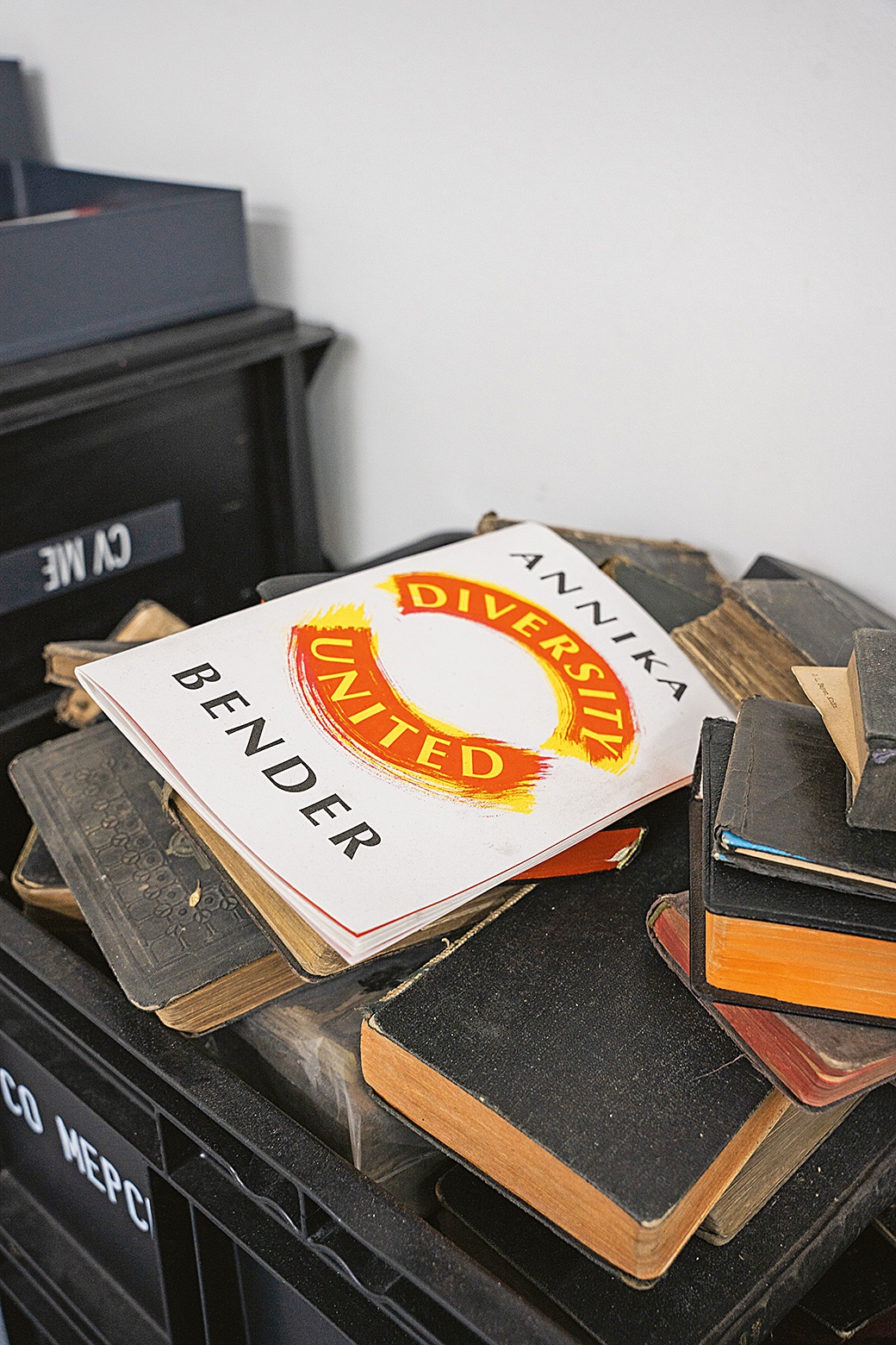 “Diversity United,” Material Verlag Hamburg, 2021, shown here with song books at “Innere Mission,” Klemm’s, Berlin, 2024