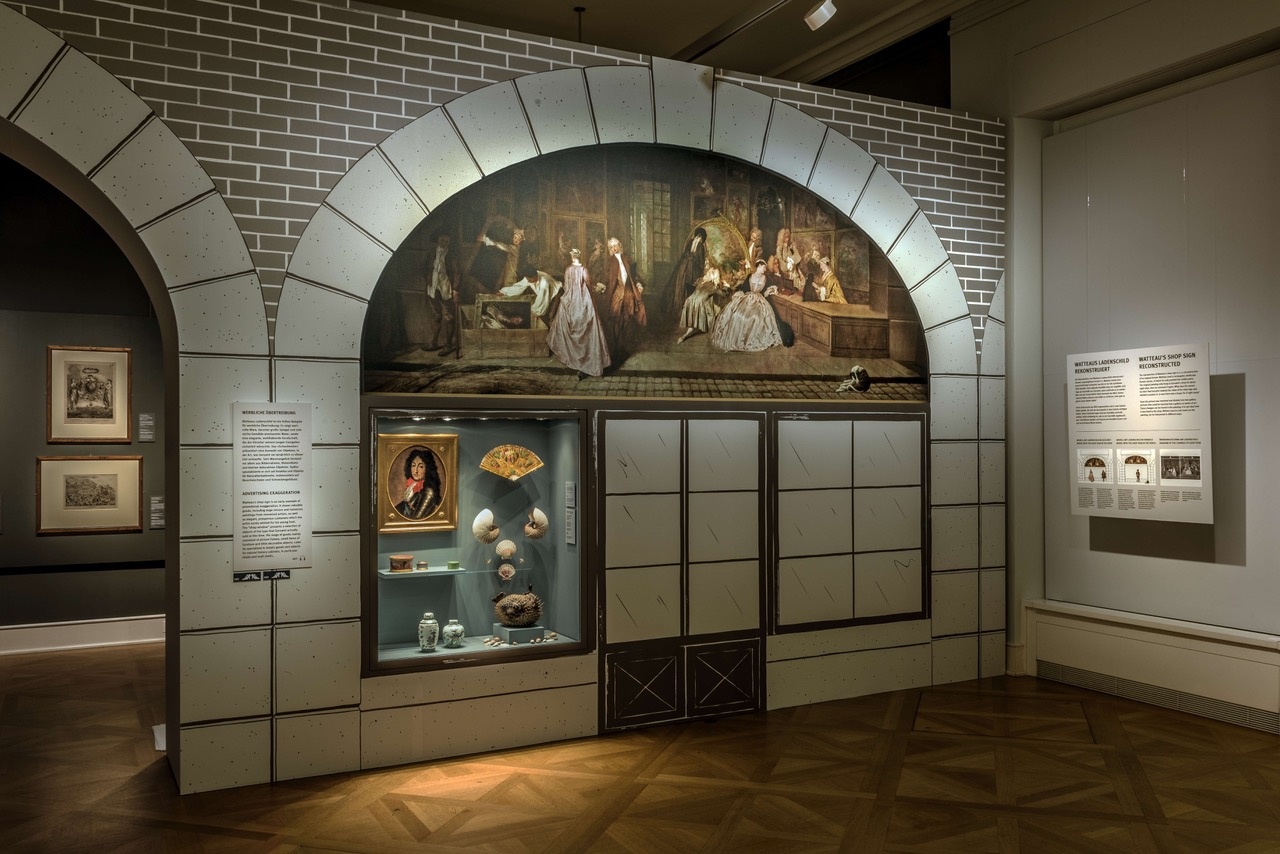 „Antoine Watteau: Kunst – Markt – Gewerbe“, Schloss Charlottenburg, Neuer Flügel, Berlin, 2021/22, Ausstellungsansicht