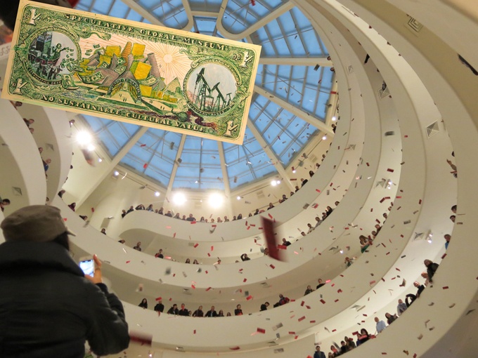 “Occupy Museums joins Gulf Labor, MTL, students from NYU, and others to form Global Ultra Luxury Faction (GULF),” 2014
