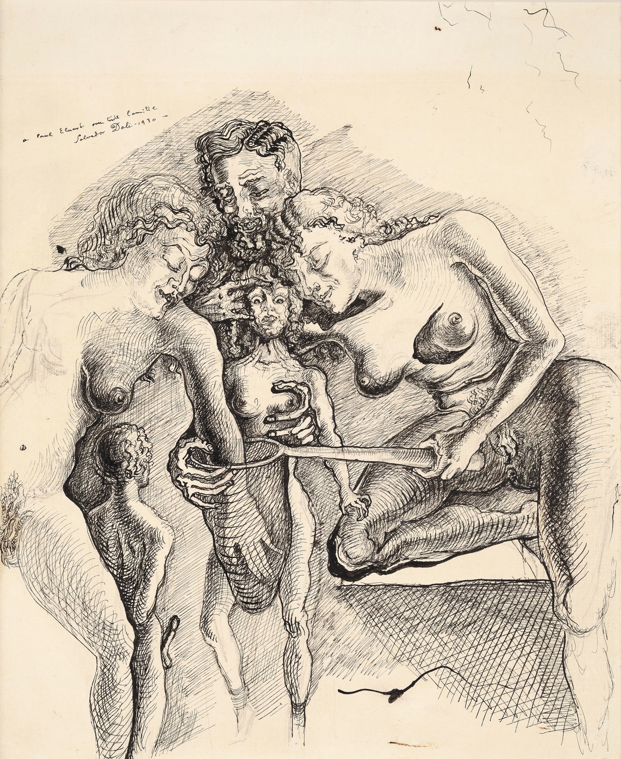 Salvador Dalí, “La femme visible, La chasse aux papillons,” 1930