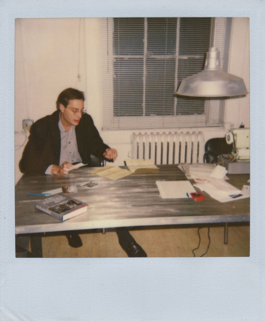 Craig Owens in Barbara Kruger’s loft, New York, 1988
