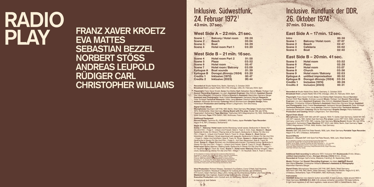 Christopher Williams, “Radio Play,” double LP, Corbett vs. Dempsey, 2024