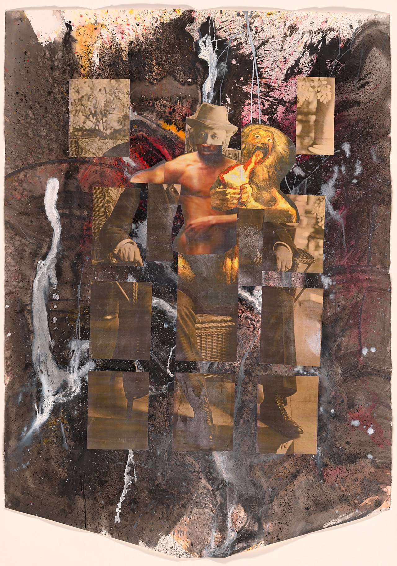 Kandis Williams, “We have spared no expense. scope, scalpel, axe, drill. The Sort of Thing You Should Not Admit: violent death, turns out to be puzzlingly complex and if you have a problem figuring out whether you’re for me or, then you ain’t black.,” 2020