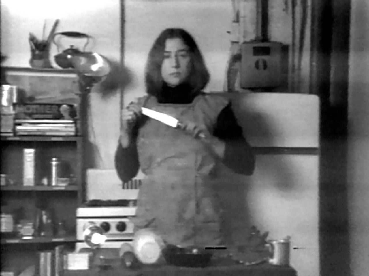 Martha Rosler, „Semiotics of the Kitchen“, 1975, Filmstill