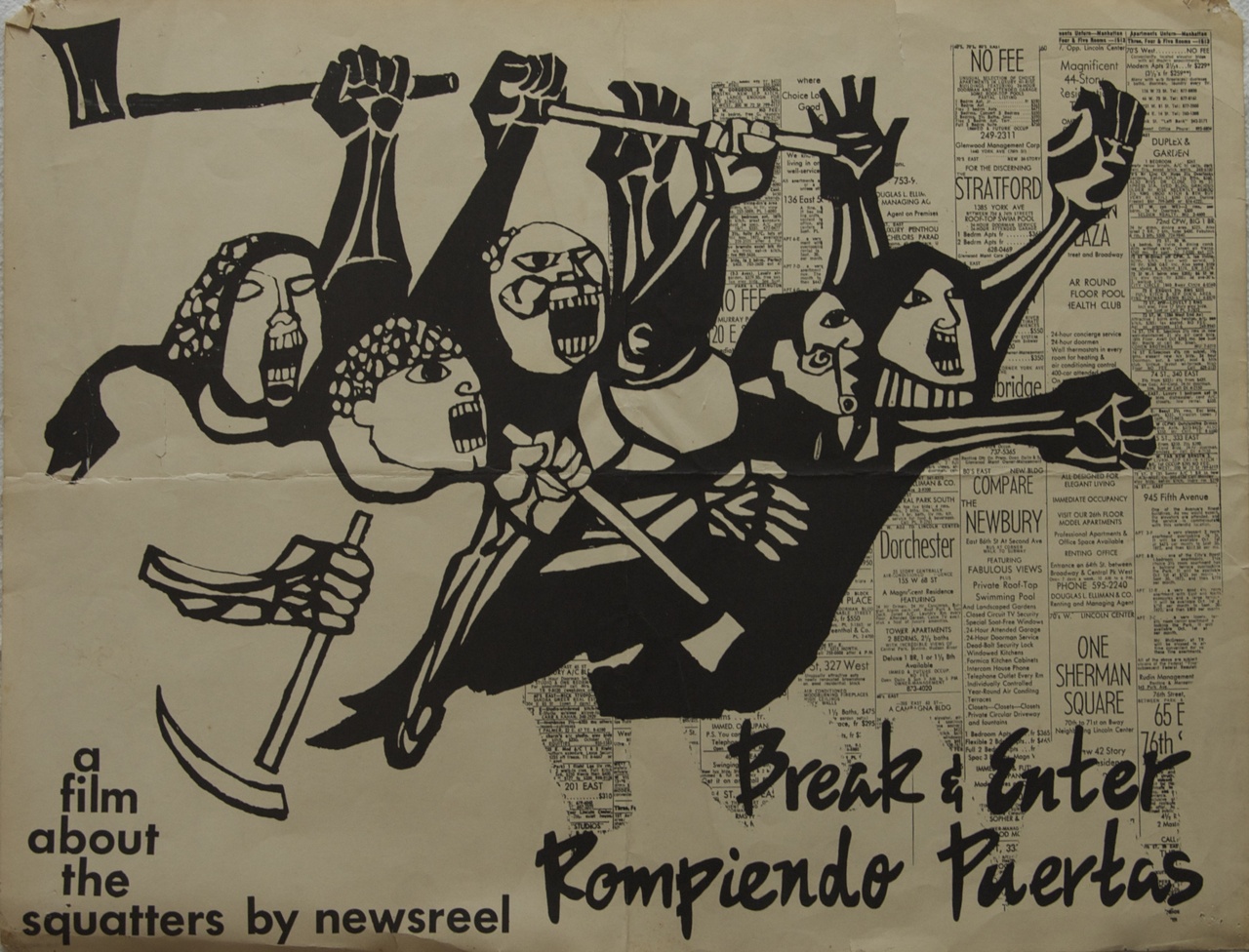 Poster for “Break and Enter a.k.a. Squatters,” Newsreel, 1971