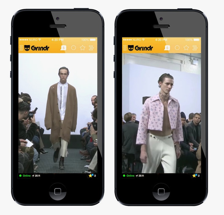 J W Anderson, AW 2016, Live-Stream via Grindr, rendering