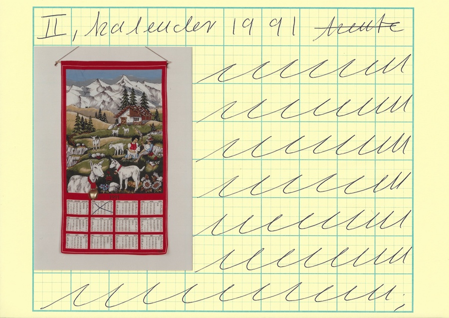 Hanne Darboven, „Mickykalender I–XII", 1991, Detail