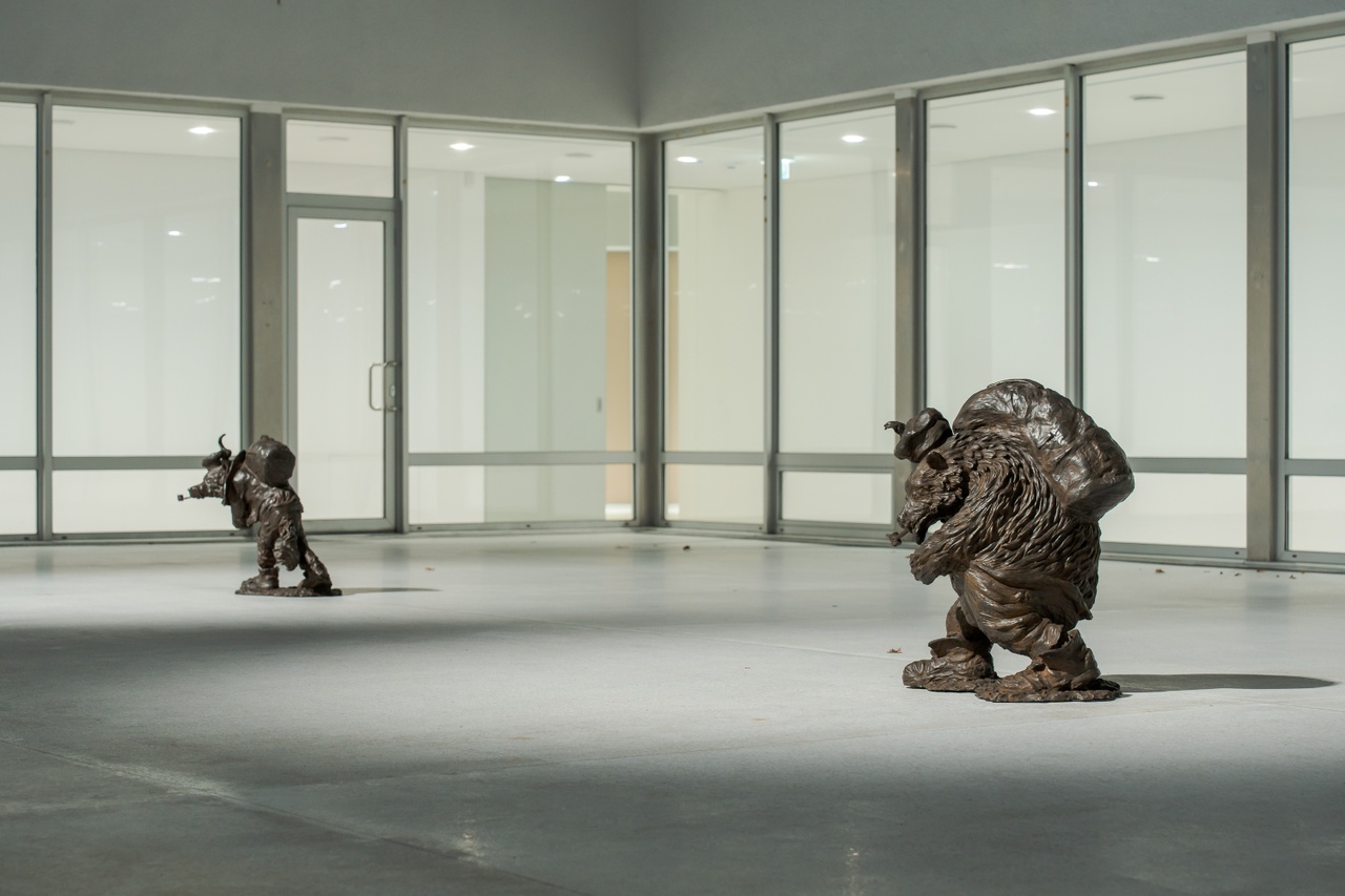 Peter Wächtler, “Lupo” and “Orso,” 2019