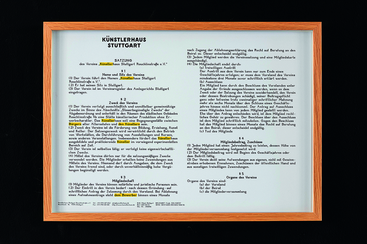 “Bea Schlingelhoff: Declined Declinations,” Künstlerhaus Stuttgart, 2022