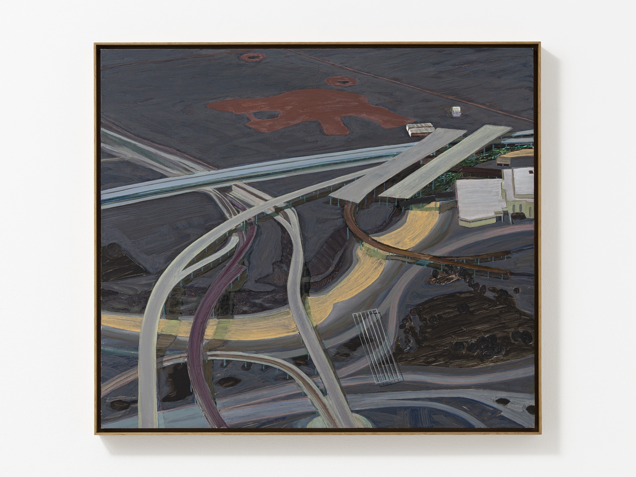 Carol Rhodes, “River, Roads,” 2013