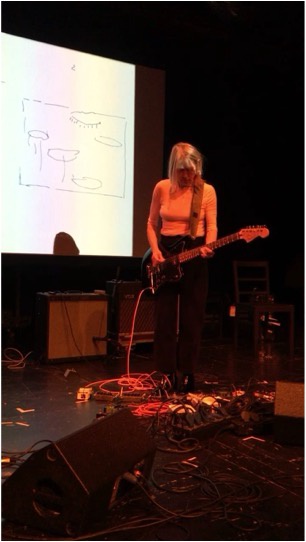 Kim Gordon performing at Cold Chills, Museum Brandhorst, Munich, 2018