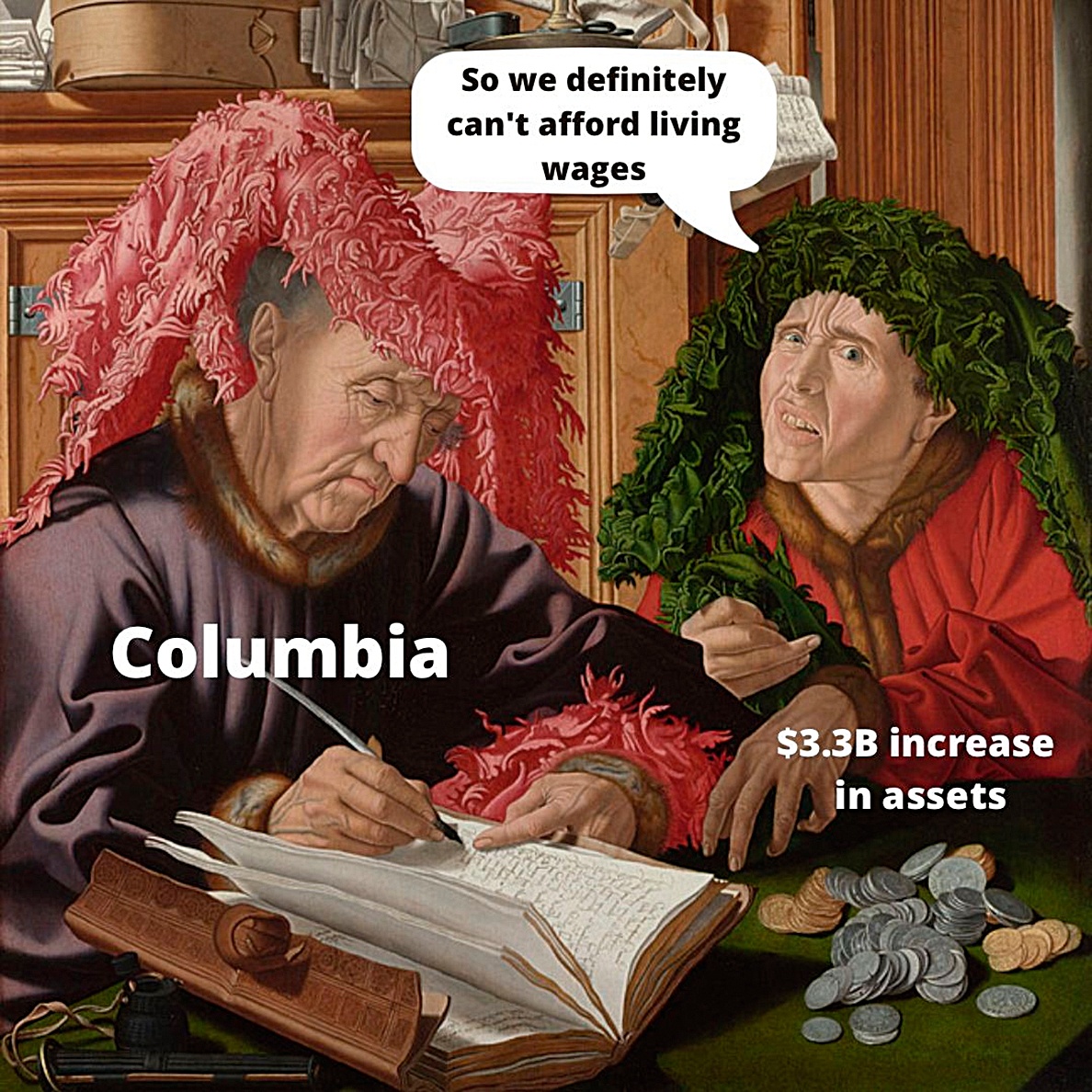 Meme von / by Student Workers of Columbia, 2021