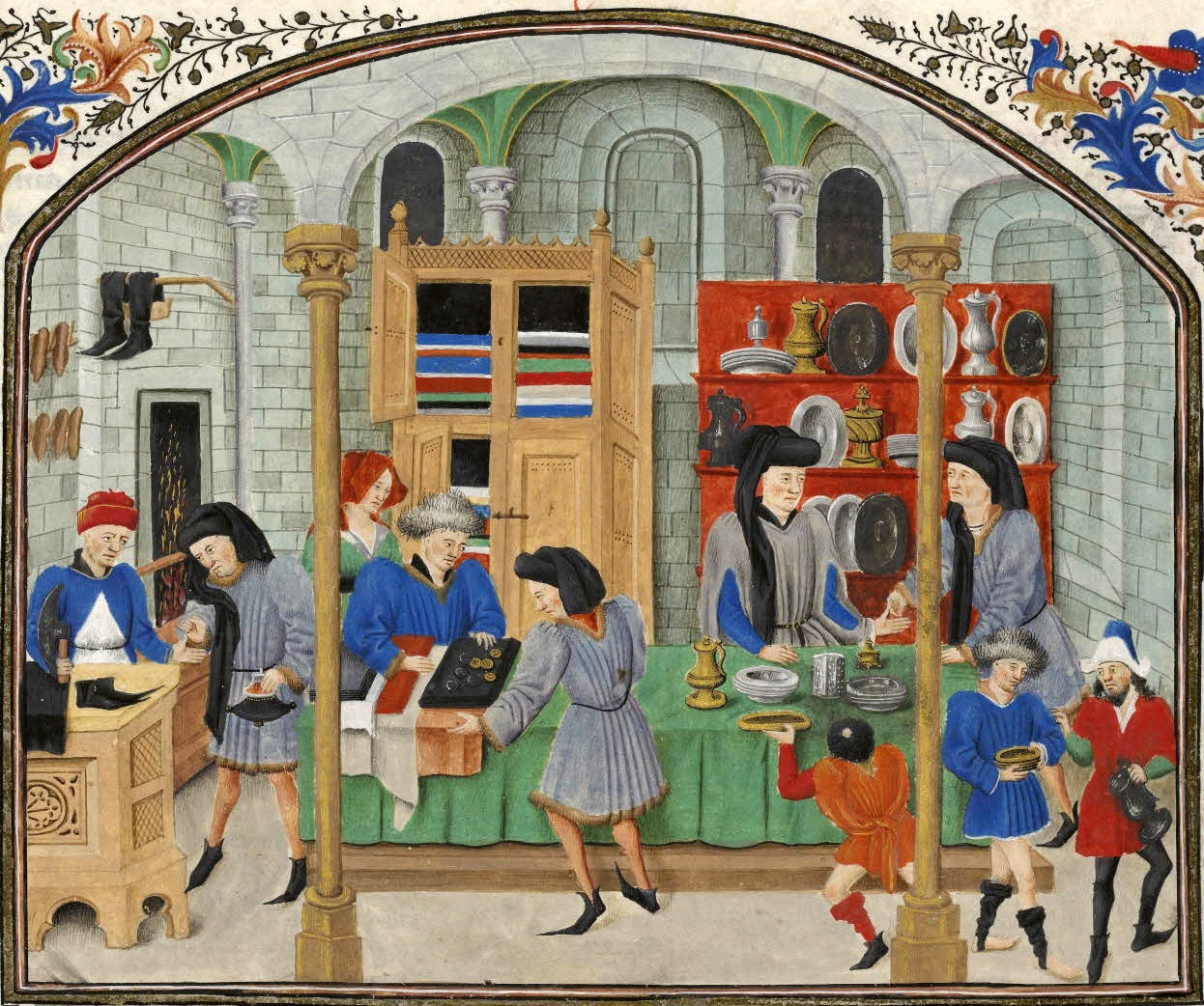 Medieval market, 15th century