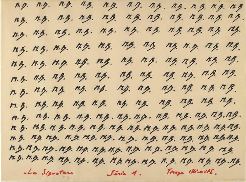 `Marcel Broodthaers, "La Signature. Série 1," 1969`