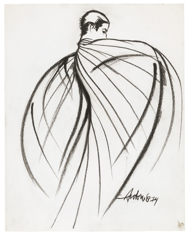 Antonio Lopez, „Charles James Ribbon Cape Drawing 1", 1974