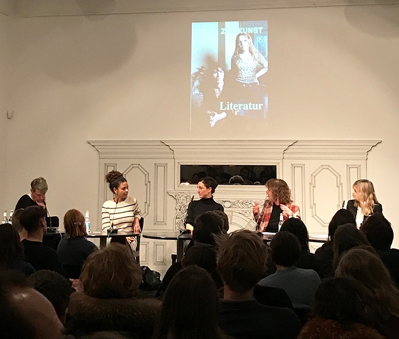 Dirk von Lowtzow, Jackie Thomae, Violaine Huisman, Brigitte Weingart und Isabelle Graw, Literaturhaus Berlin, Januar 2020