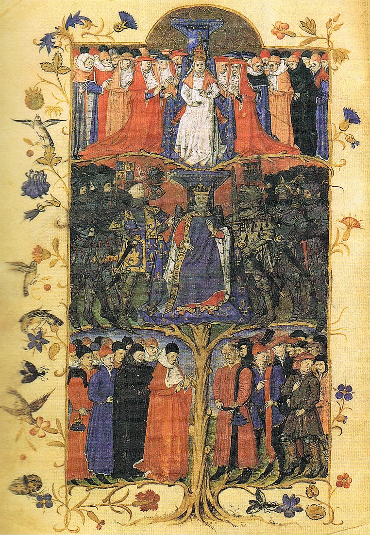 Medieval social tableau, 15th century
