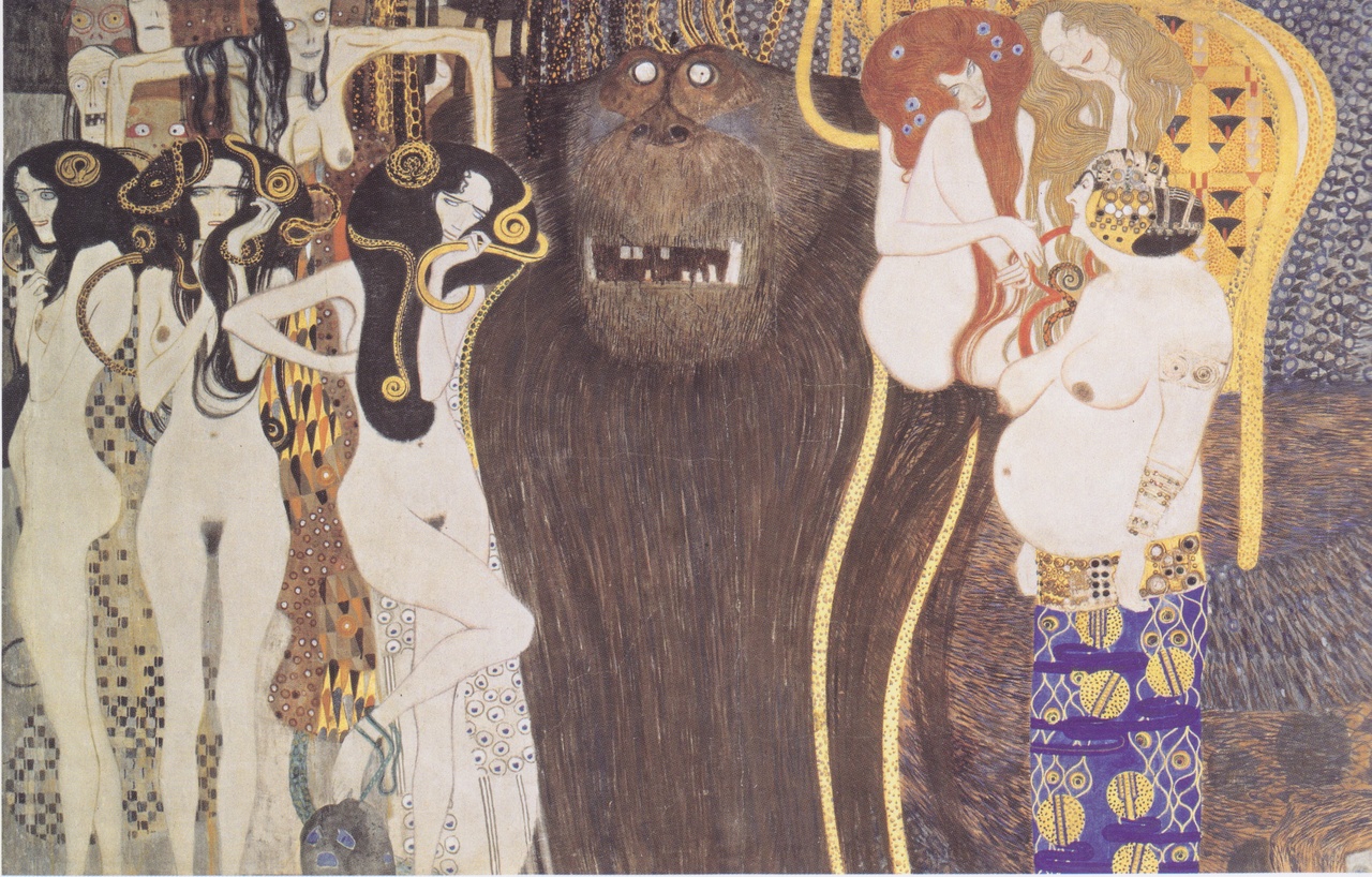 Gustav Klimt, „Beethoven Frieze / Beethovenfries (The Hostile Powers / Die feindlichen Gewalten)“, 1901